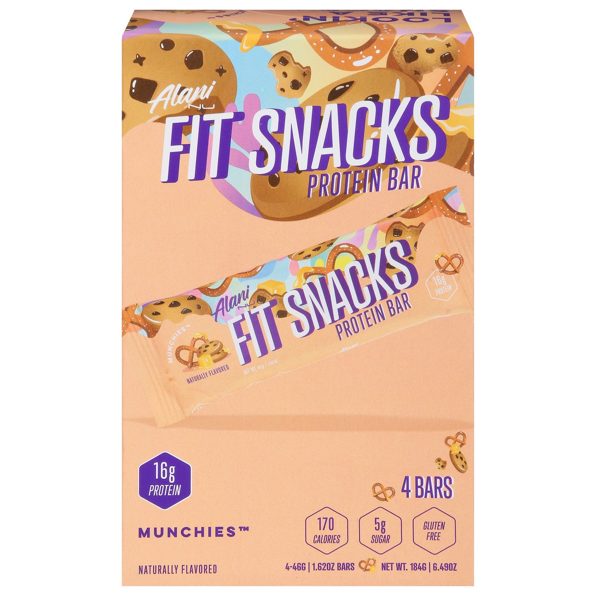 slide 1 of 9, Alani Nu Fit Snacks Munchies Protein Bar 4 - 1.62 oz Bars, 4 ct