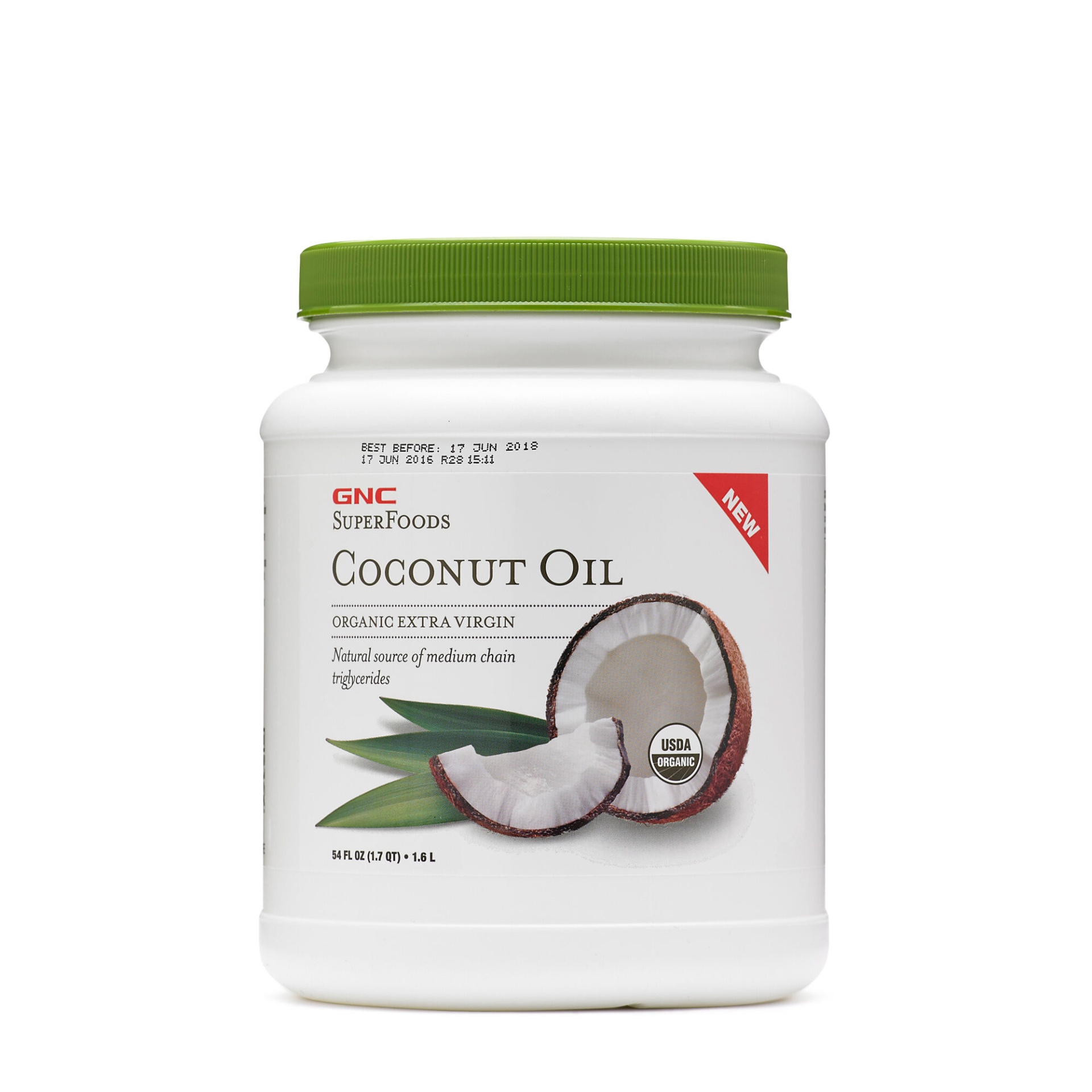 slide 1 of 1, GNC SuperFoods Coconut Oil, 54 fl oz