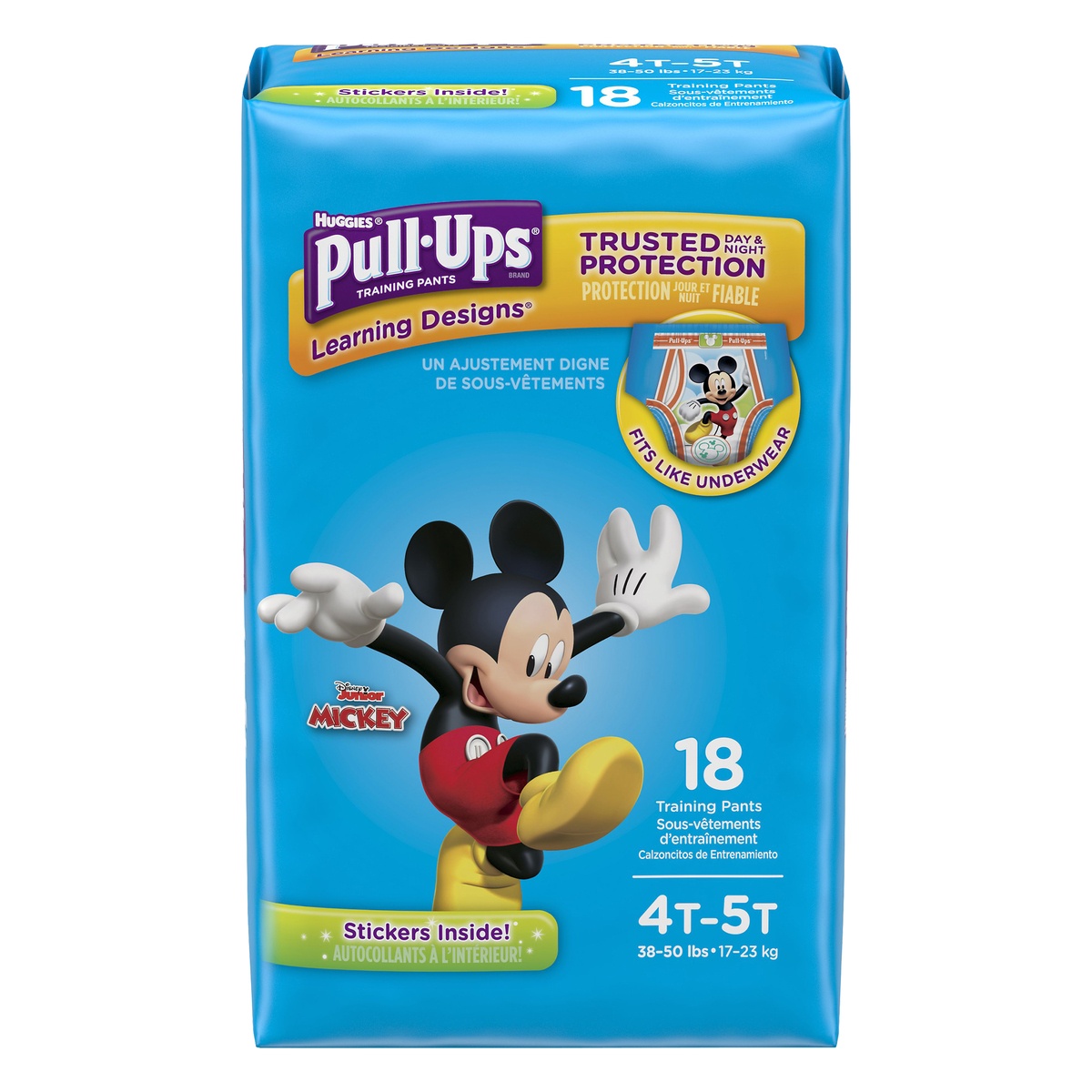 slide 1 of 3, Huggies Pull-Ups 4T-5T Training Pants, 18 ct