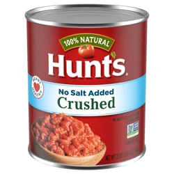 Hunt''s Crushed Tomatoes 100% Natural With No Salt Added, 28 oz.