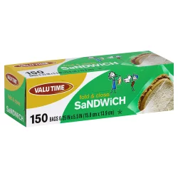 Valu Time Fold and Close Sandwich Bag