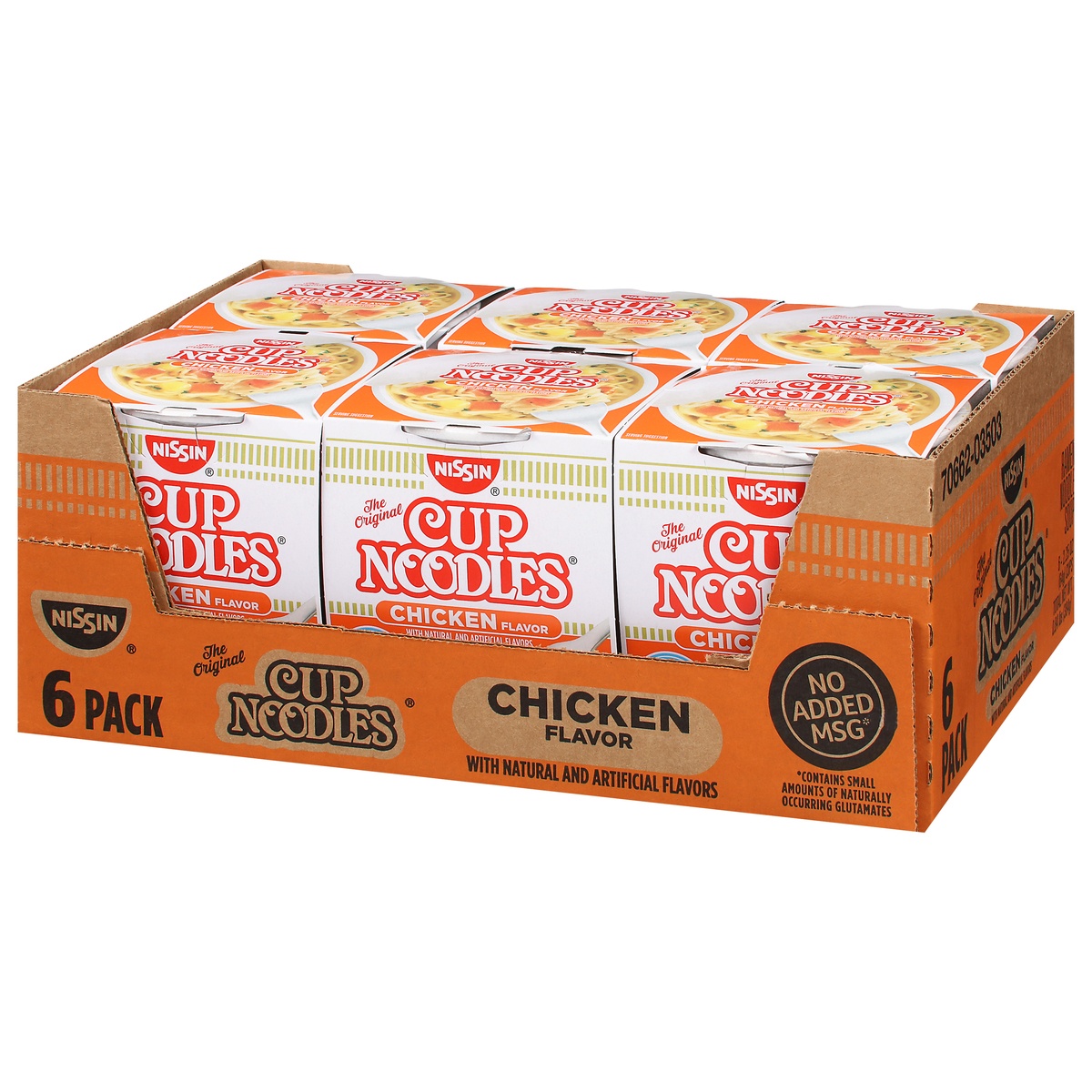 slide 3 of 9, Nissin Cup Noodles 6 Pack Chicken Flavor Ramen Noodle Soup 6 - 2.25 oz Cups, 