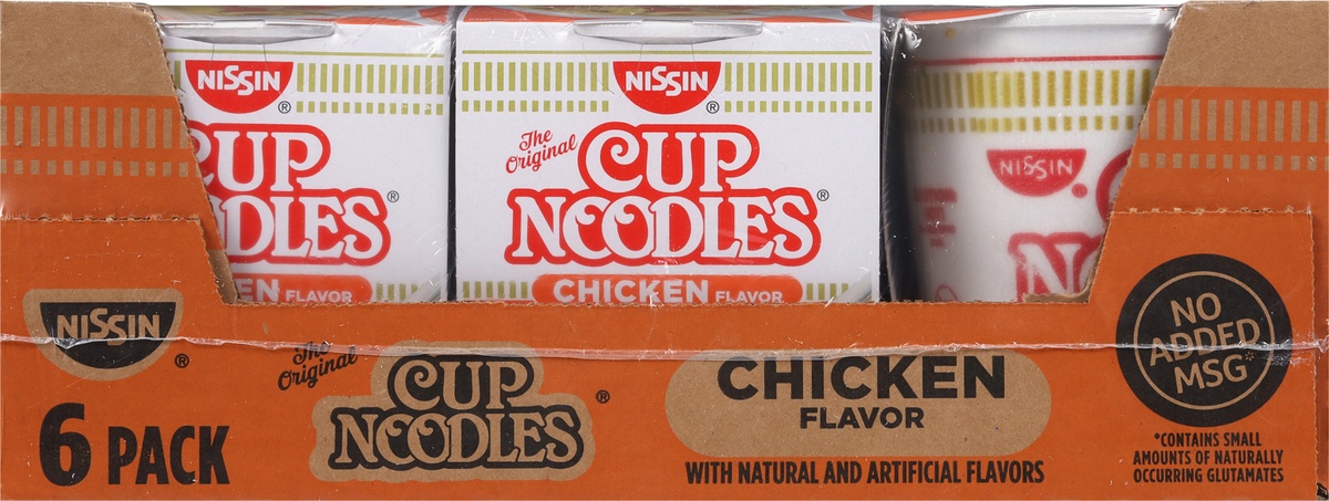 slide 6 of 9, Nissin Cup Noodles 6 Pack Chicken Flavor Ramen Noodle Soup 6 - 2.25 oz Cups, 