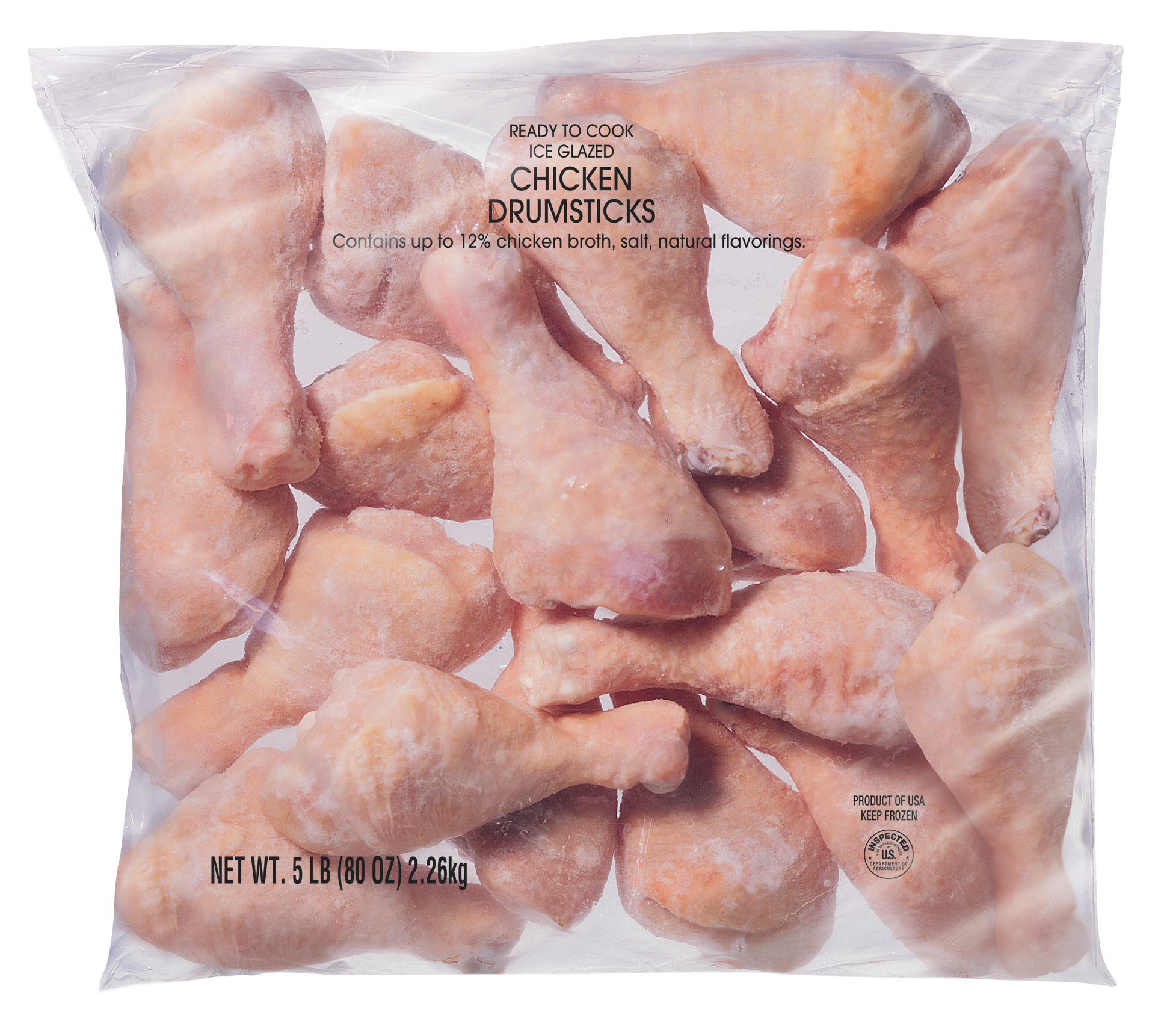 slide 1 of 1, UNBRANDED Ready To Cook, Ice Glazed Chicken Drumsticks, per lb