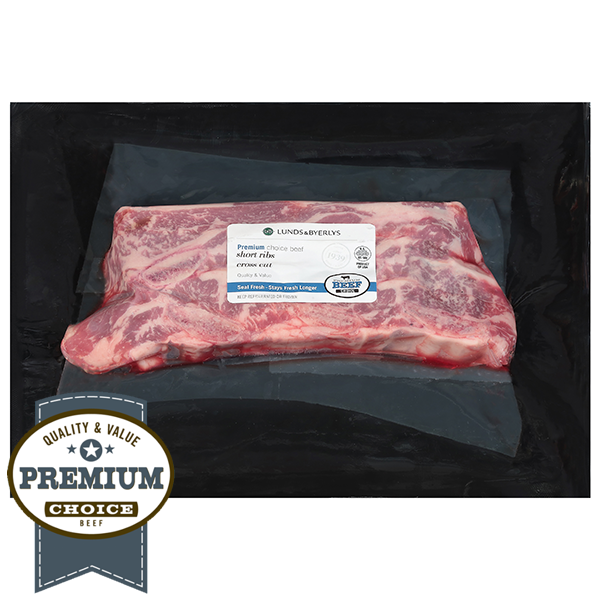 slide 1 of 1, Lunds & Byerlys Premium Choice Beef Bone-In Cross Cut Short Ribs, per lb