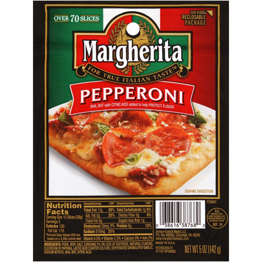 slide 1 of 7, Margherita Pillow Pack Pepperoni, 5 oz