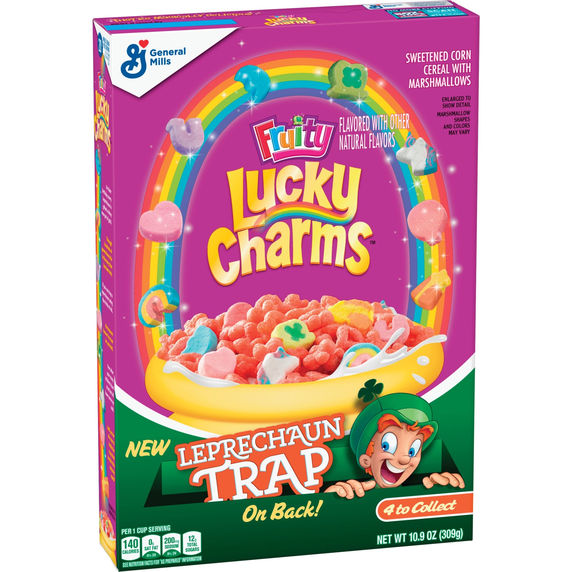 slide 1 of 1, Lucky Charms Fruity Lucky Charms Breakfast Cereal with Marshmallows, 10.9 oz, 10.9 oz