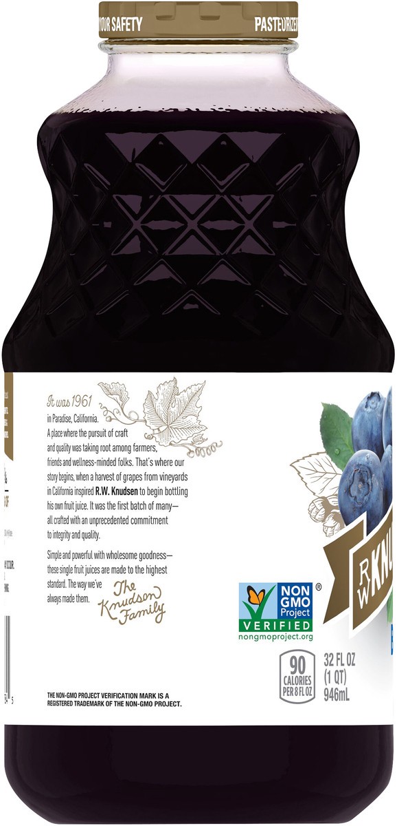 slide 4 of 8, R.W. Knudsen Juice, Blueberry, 32 fl oz