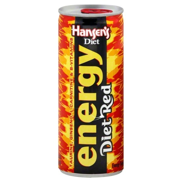 slide 1 of 1, Hansen's Diet Red Energy Drink, 8.3 oz