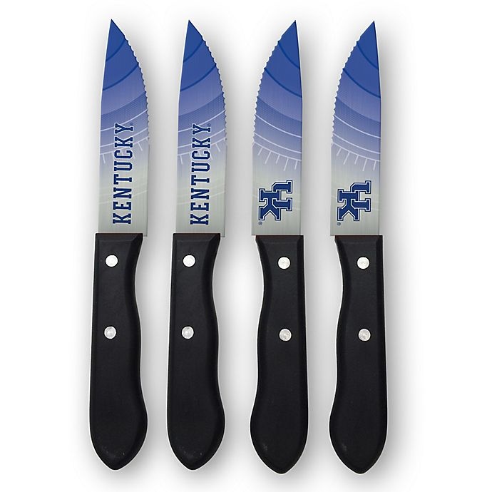 slide 1 of 2, NCAA University of Kentucky Stainless Steel Steak Knife Set, 4 ct