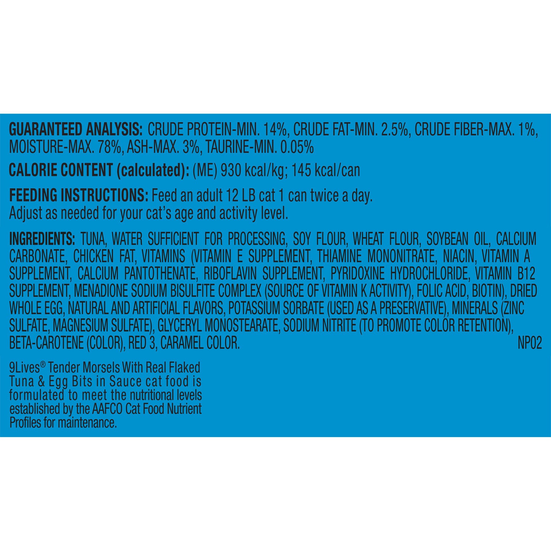 slide 2 of 5, 9Lives Tender Morsels With Real Flaked Tuna & Egg Bits In Sauce Wet Cat Food, 5.5-Ounce Can, 5.5 oz