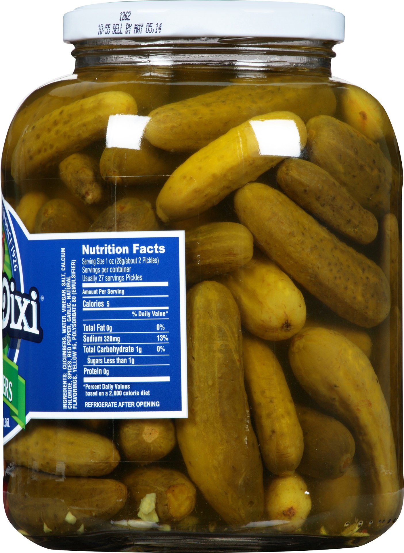 slide 3 of 5, Del-Dixi Baby Kosher Pickles, 46 oz