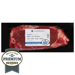 Lunds & Byerlys Premium Choice Beef Thick-Cut Boneless New York Strip Steak
