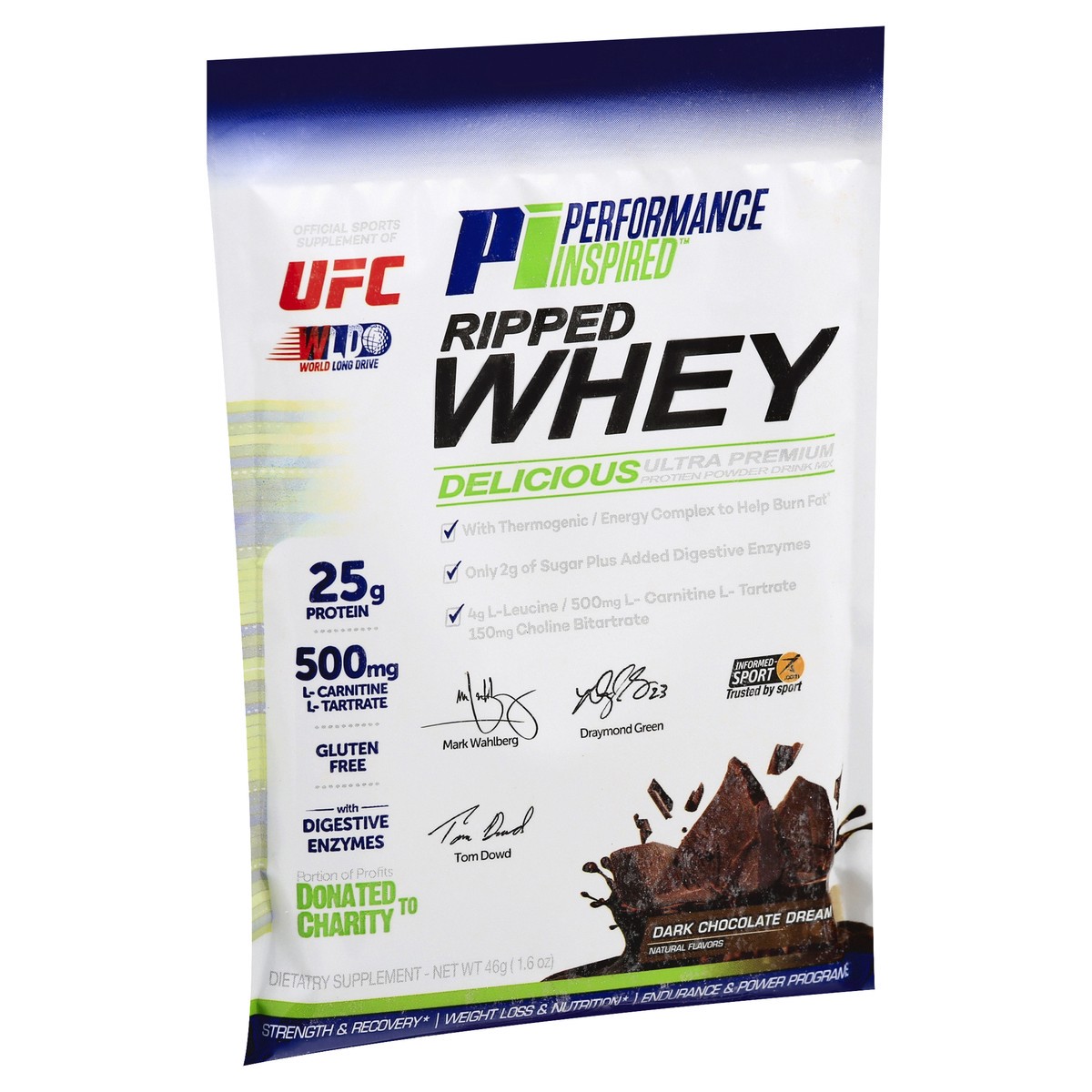 slide 4 of 13, Performance Inspired Nutrition Ripped Whey Dark Chocolate Dream Protein Powder Drink Mix 46 gr, 46 g