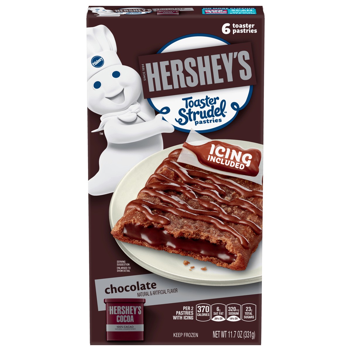 slide 1 of 12, Toaster Strudel Hershey's Chocolate Toaster Pastries 6 ea, 6 ct