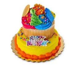 Cake 5 Inch With Mega Buttercream Cupcake - Each