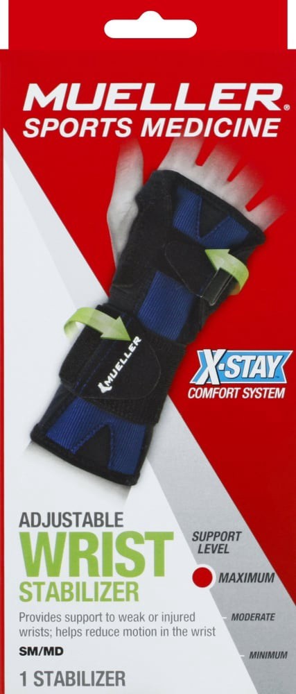 slide 1 of 9, Mueller Small/Medium Maximum Adjustable Wrist Stabilizer 1 ea, s/m