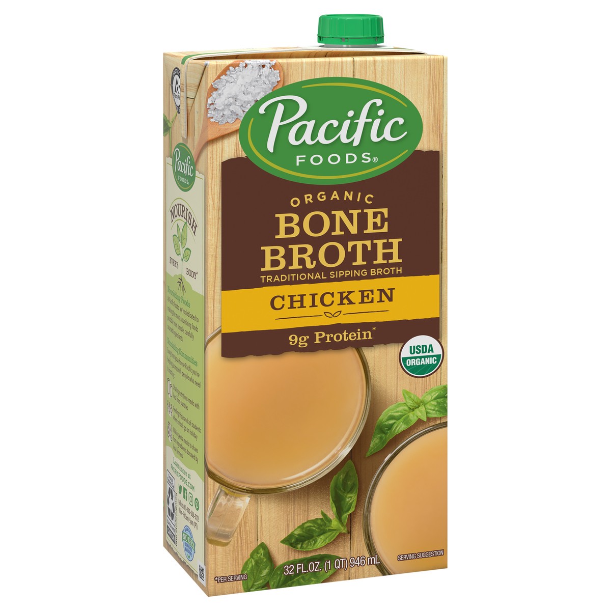 slide 2 of 9, Pacific Foods Organic Chicken Bone Broth 32 fl oz, 32 fl oz