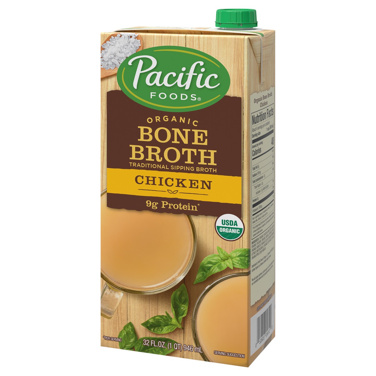 slide 3 of 9, Pacific Foods Organic Chicken Bone Broth 32 fl oz, 32 fl oz