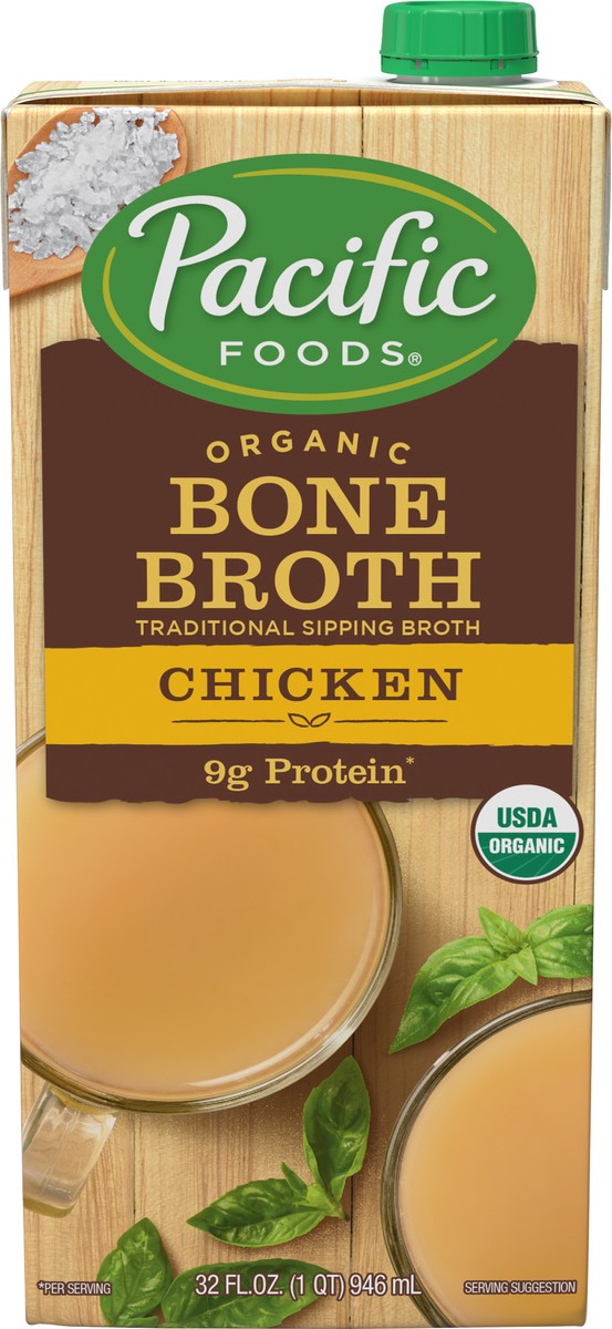 slide 6 of 9, Pacific Foods Organic Chicken Bone Broth 32 fl oz, 32 fl oz