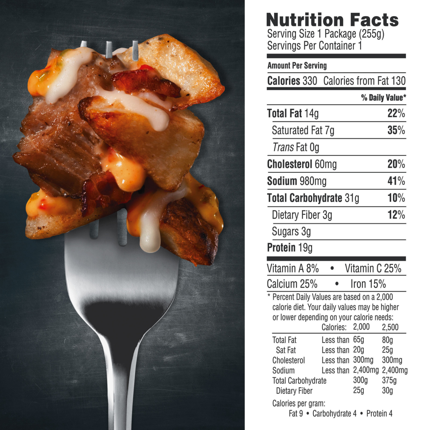 slide 2 of 8, DEVOUR Loaded Cheesy Potatoes with Angus Beef & Smoked Bacon Frozen Meal, 9 oz Box, 9 oz