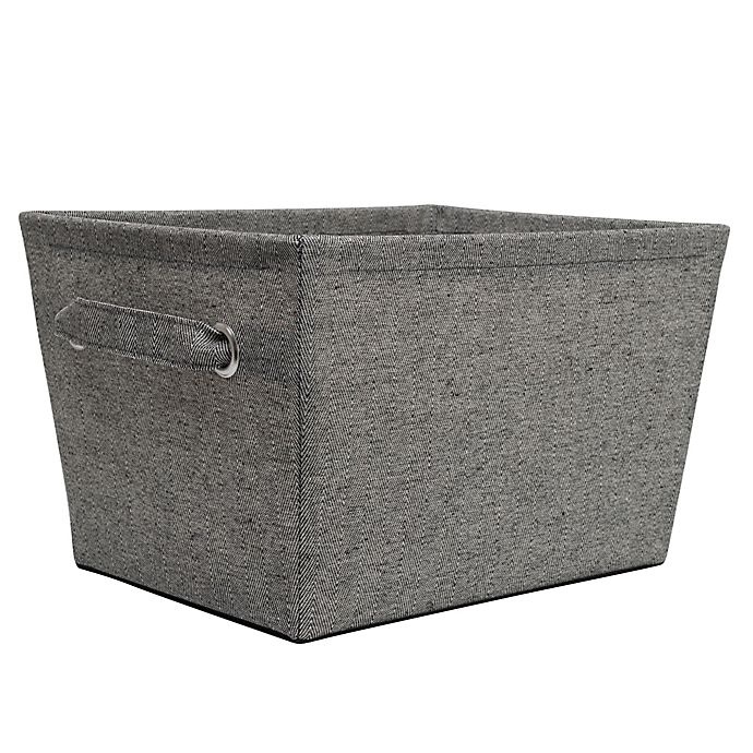 slide 1 of 1, SALT Arrow Weave Medium Storage Bin - Grey, 1 ct