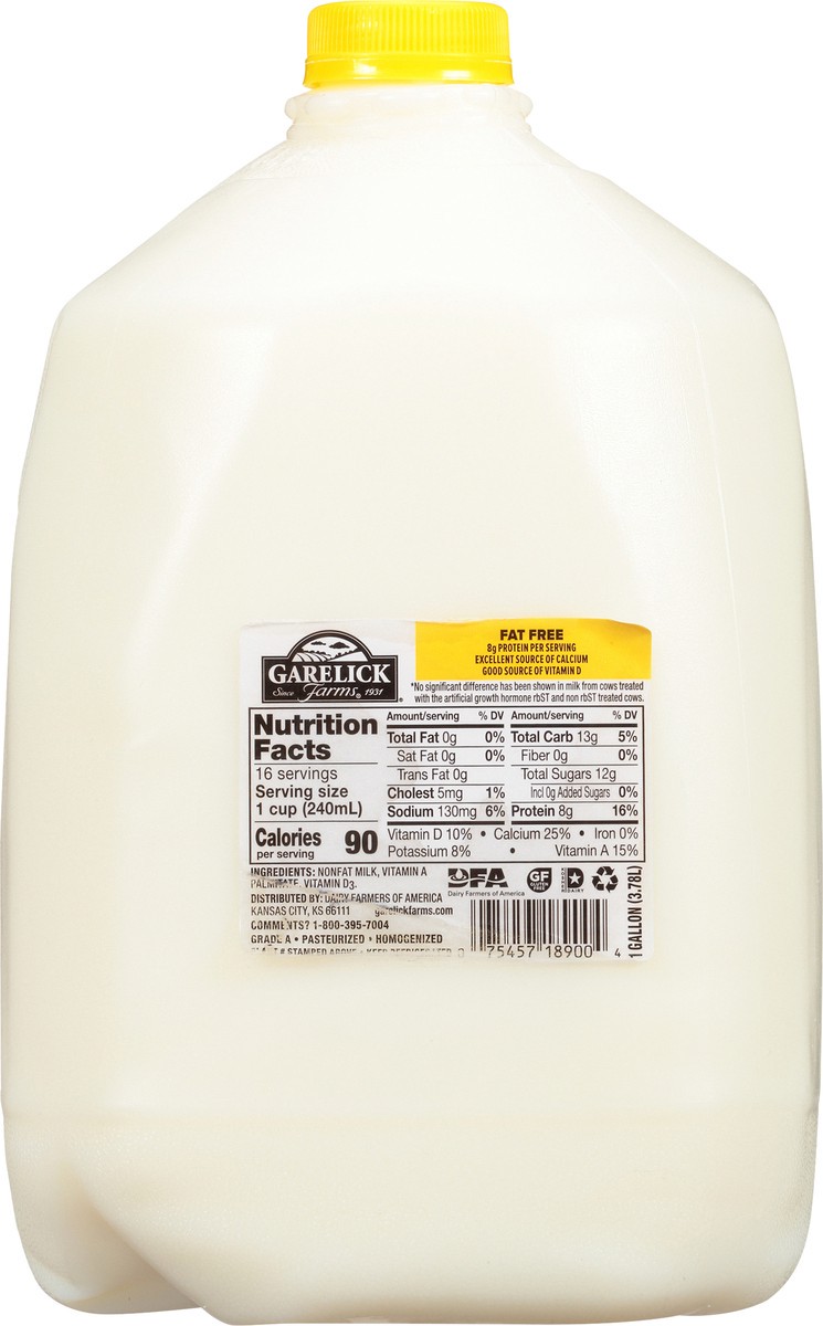 slide 3 of 7, Garelick Farms Fat Free Milk, 1 gal