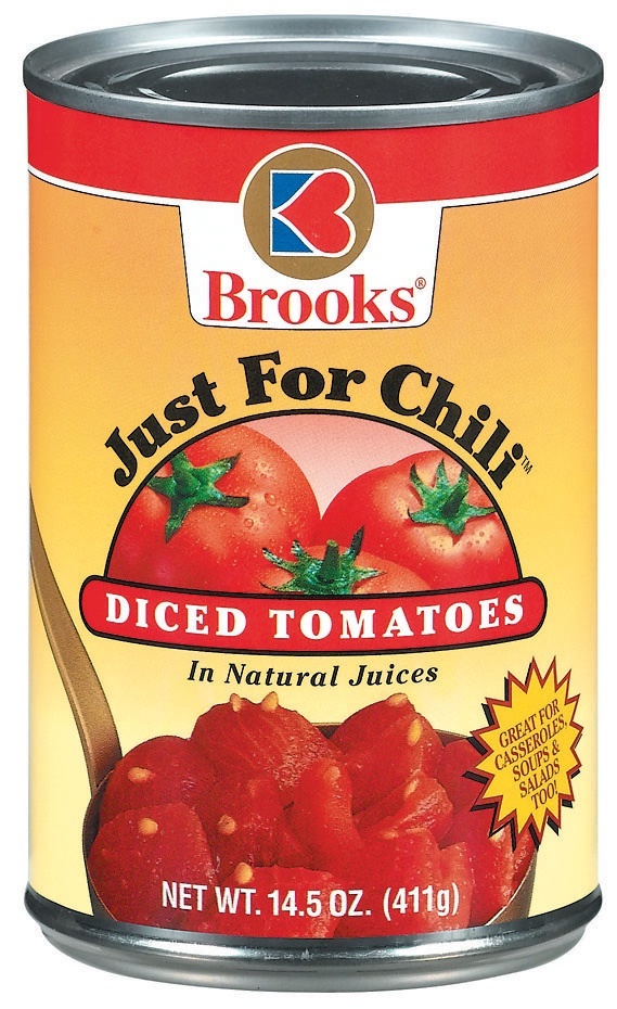 slide 1 of 1, Brooks Just for Chili Diced Tomatoes, 14.5 oz