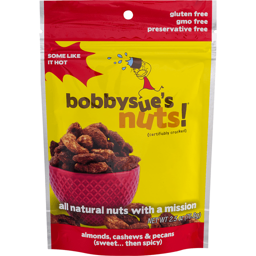 slide 1 of 15, Bobby Sue's Nuts Some Like It Hot, 2.5 oz