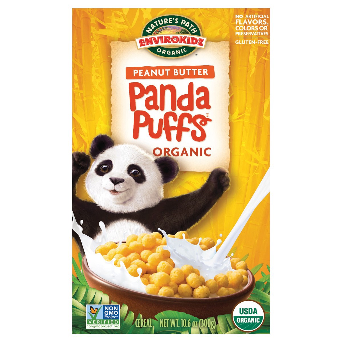 slide 1 of 3, EnviroKidz Nature's Path Envirokidz Panda Puffs Breakfast Cereal - 10.6oz, 