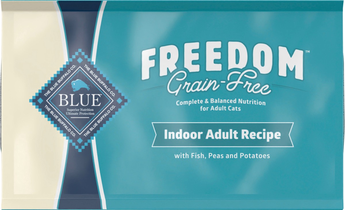 slide 3 of 9, Blue Buffalo Blue Freedom Grain-Free Adult Indoor Fish Recipe Dry Cat Food, 5 lb