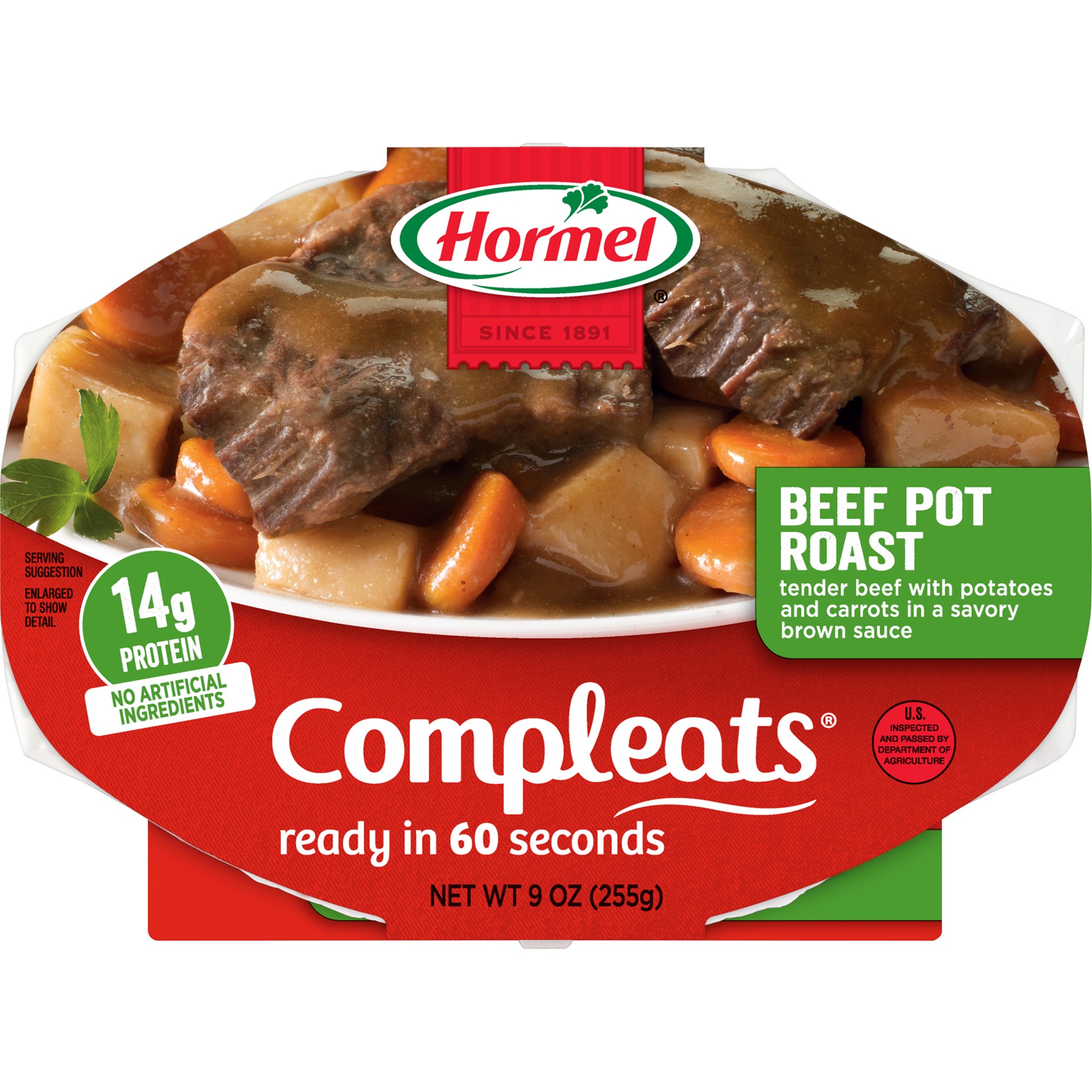 slide 1 of 6, Hormel COMPLEATS Beef Pot Roast,