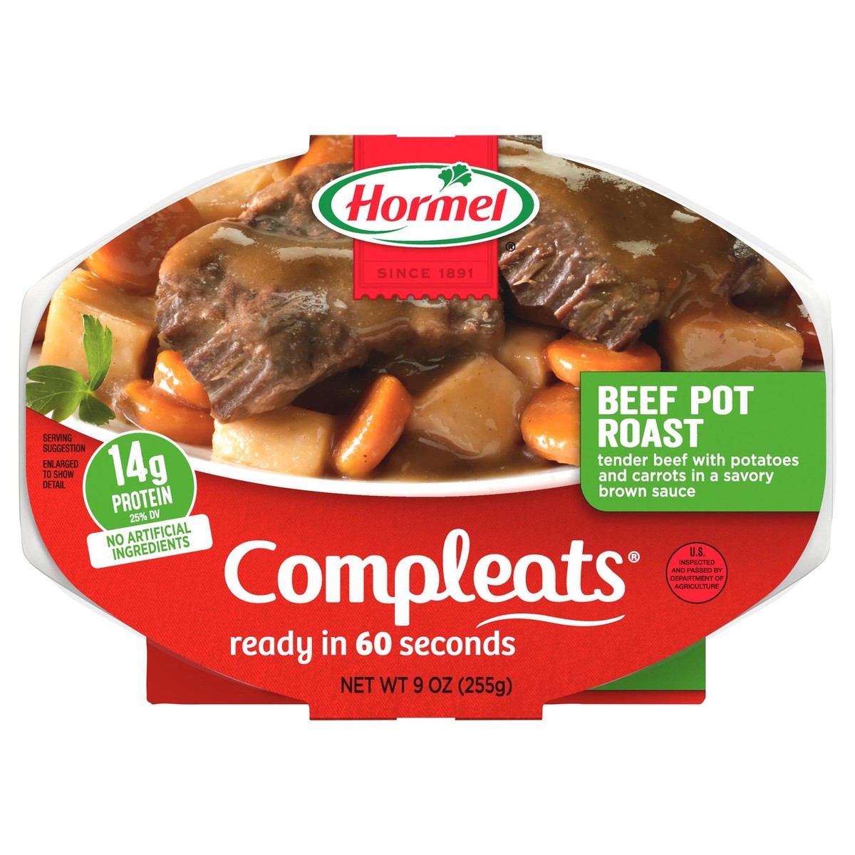 slide 1 of 14, HORMEL COMPLEATS Beef Pot Roast, 9 oz