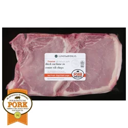 Lunds & Byerlys L&b Premium Duroc All-Natural Pork Bone-In Thick Cut Center Rib Chops