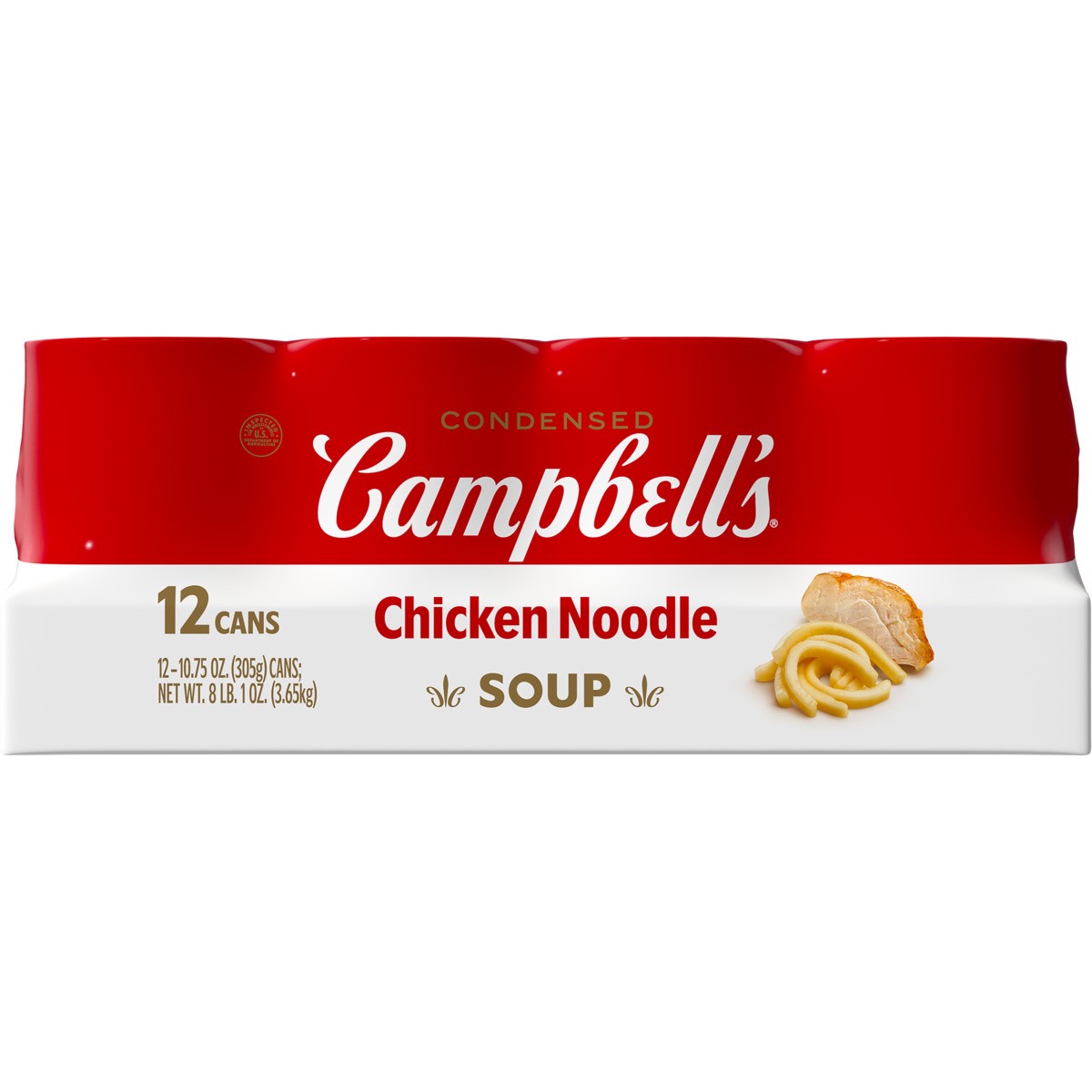slide 7 of 11, Campbell's Campbell''s Condensed Chicken Noodle Soup, 10.75 oz Can (12 Pack), 129 oz
