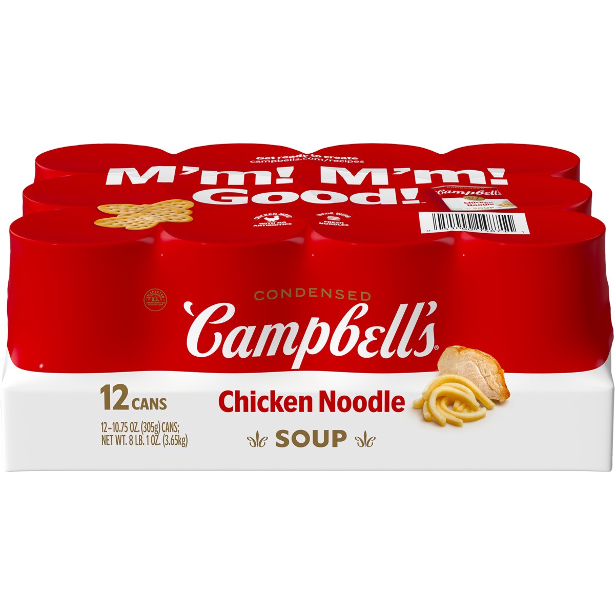 slide 8 of 11, Campbell's Campbell''s Condensed Chicken Noodle Soup, 10.75 oz Can (12 Pack), 129 oz