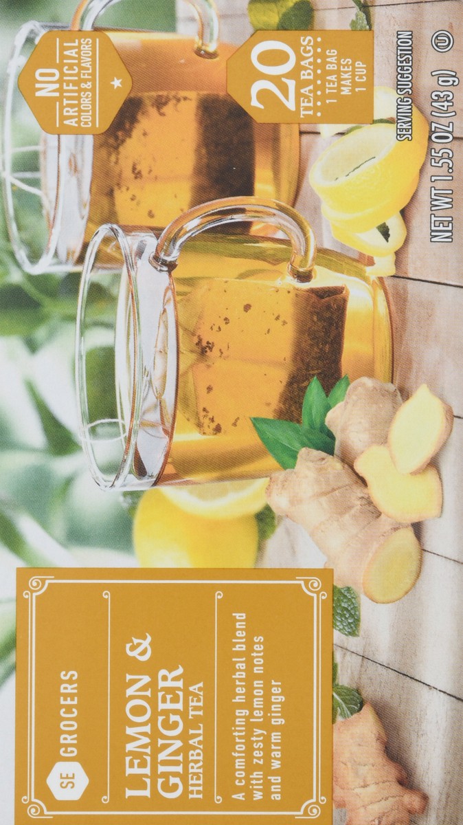 slide 12 of 15, SE Grocers Lemon & Ginger Herbl - 20 ct, 20 ct