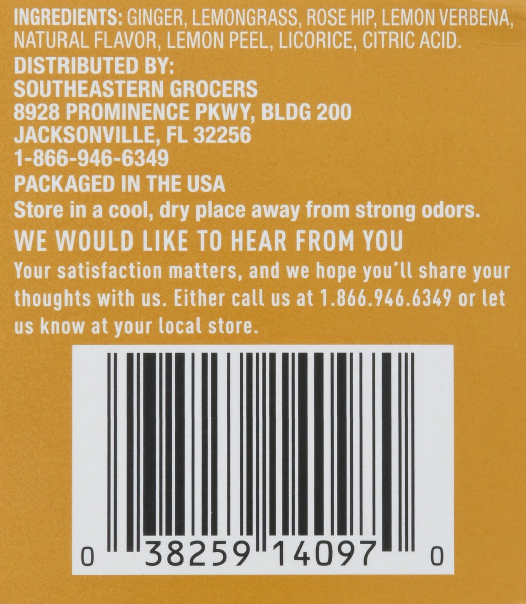 slide 4 of 15, SE Grocers Lemon & Ginger Herbl - 20 ct, 20 ct