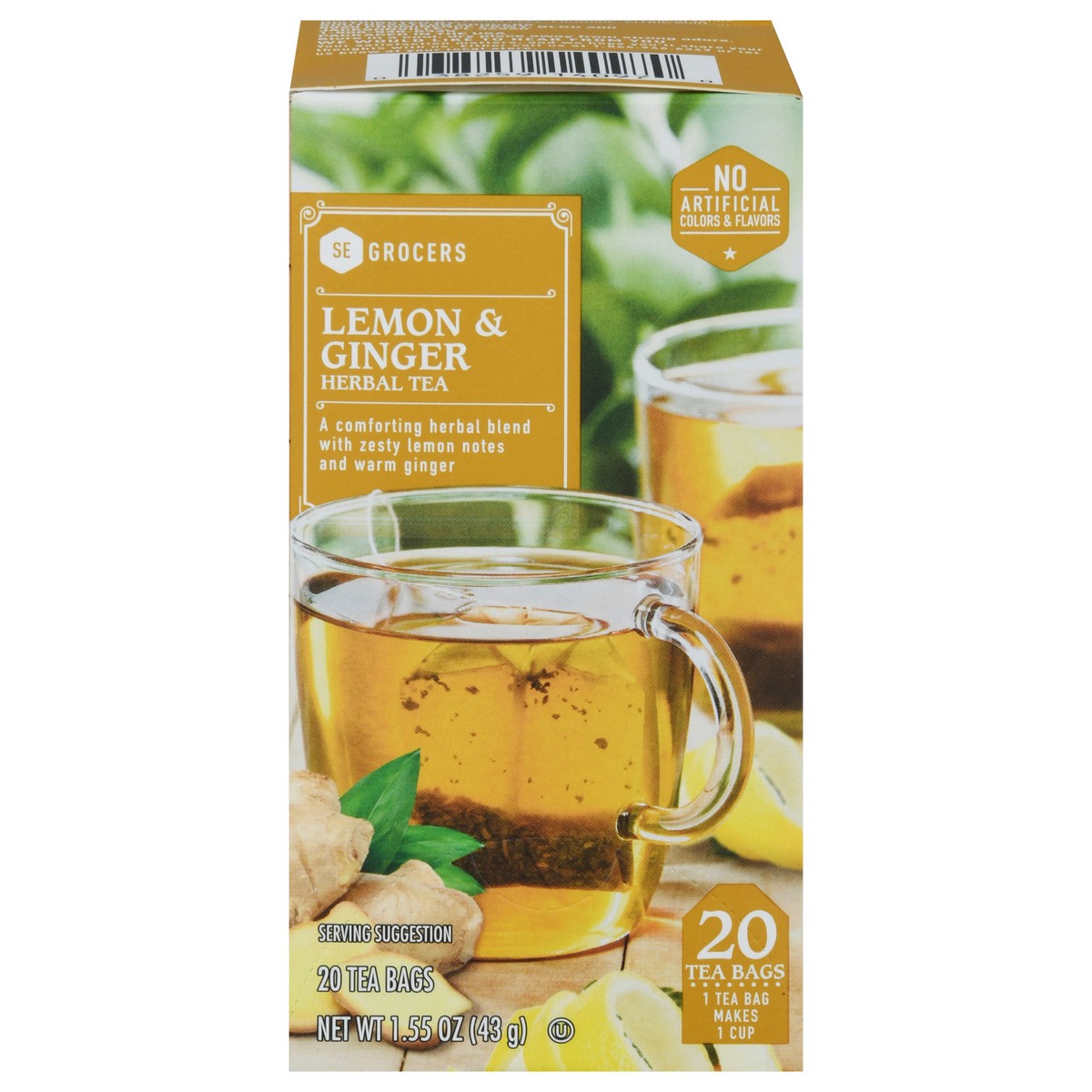 slide 7 of 15, SE Grocers Lemon & Ginger Herbl - 20 ct, 20 ct