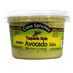 Casa Sanchez Taqueria Style Medium Avocado Salsa 15 oz