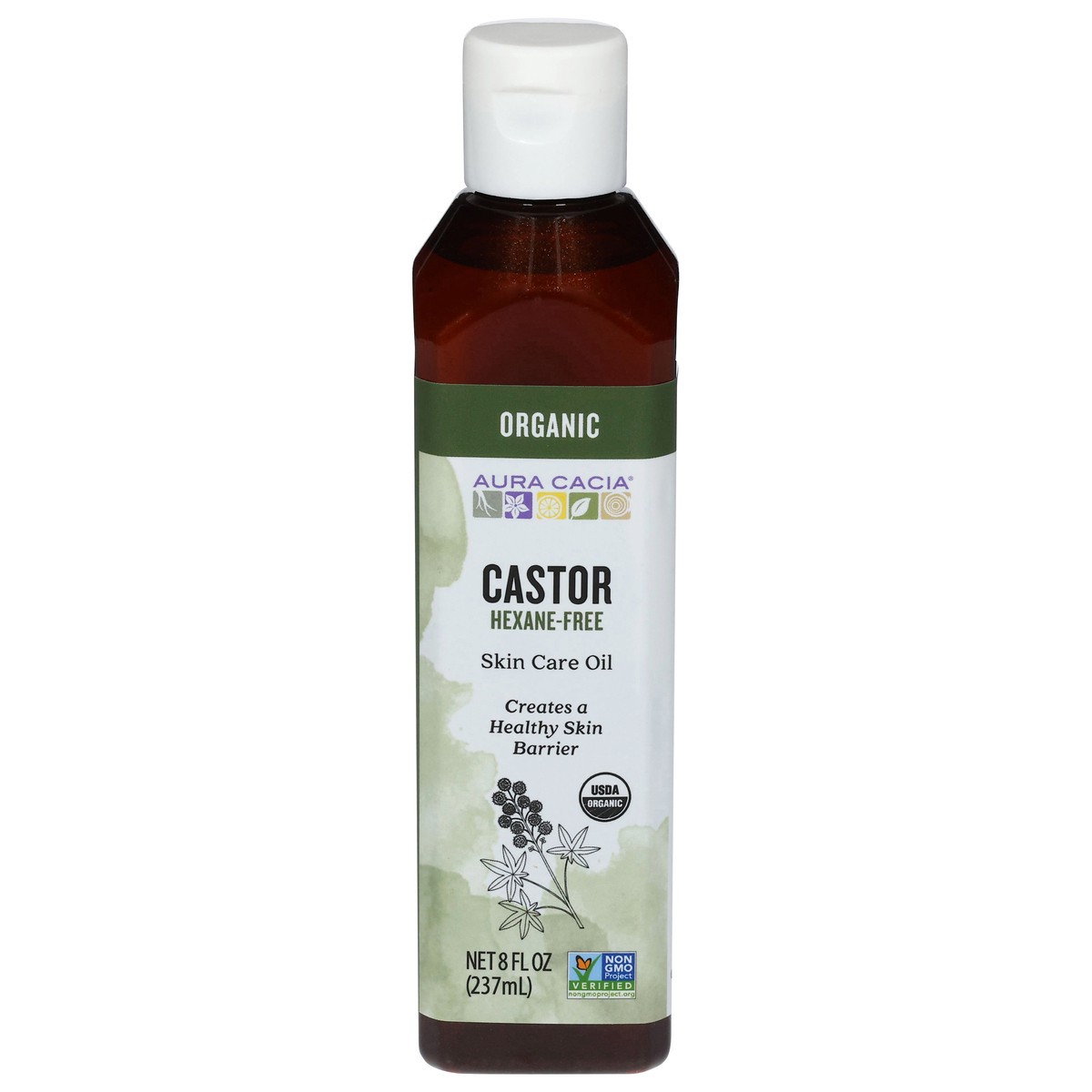 slide 1 of 4, Aura Cacia Organic Hexane-Free Castor Skin Care Oil 8 fl oz, 8 fl oz