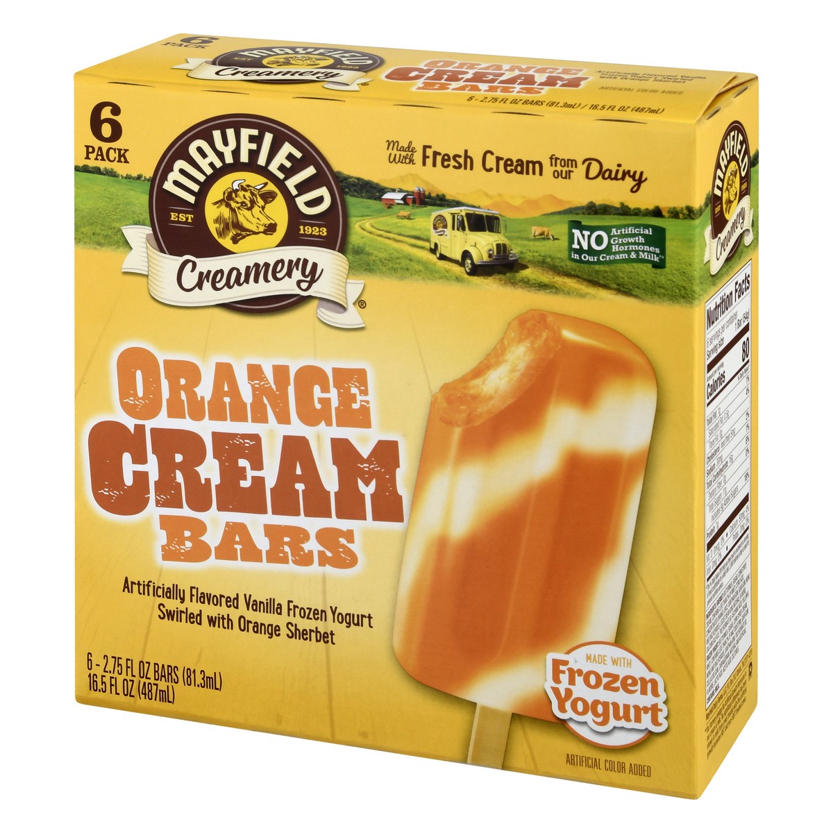 slide 2 of 10, Mayfield Creamery Orange Cream Ice Cream Bars 6 - 2.75 fl oz Bars, 6 ct