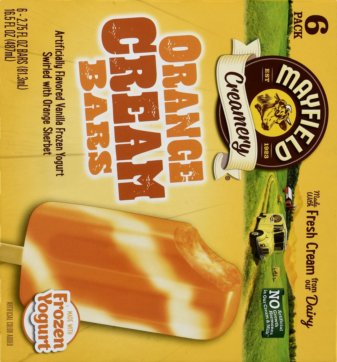 slide 10 of 10, Mayfield Creamery Orange Cream Ice Cream Bars 6 - 2.75 fl oz Bars, 6 ct