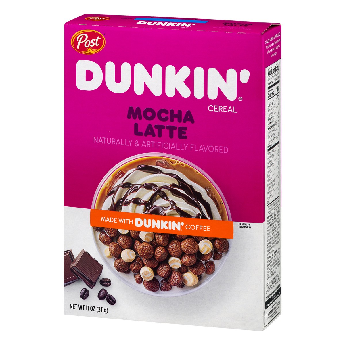 slide 2 of 12, Dunkin' Mocha Latte Cereal 11 oz, 11 oz