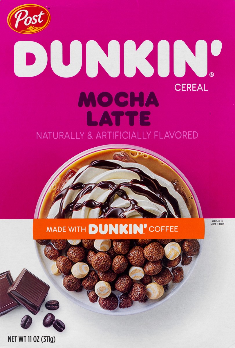 slide 4 of 12, Dunkin' Mocha Latte Cereal 11 oz, 11 oz