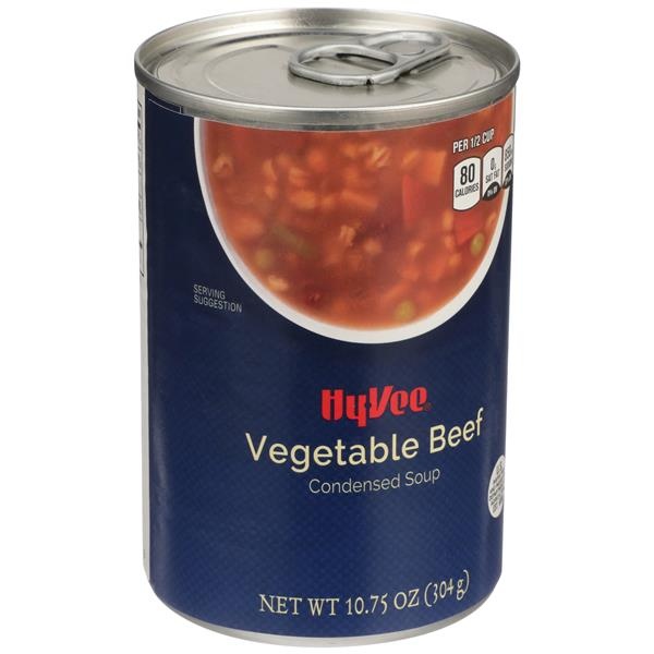 slide 1 of 1, Hy-vee Vegetable Beef Condensed Soup, 10.5 oz