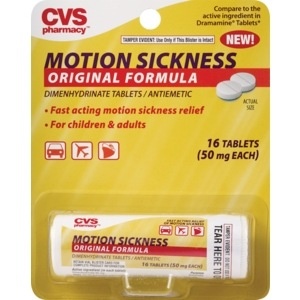slide 1 of 1, CVS Pharmacy Cvs Health Motion Sickness Original Formula Tablets, 16 ct