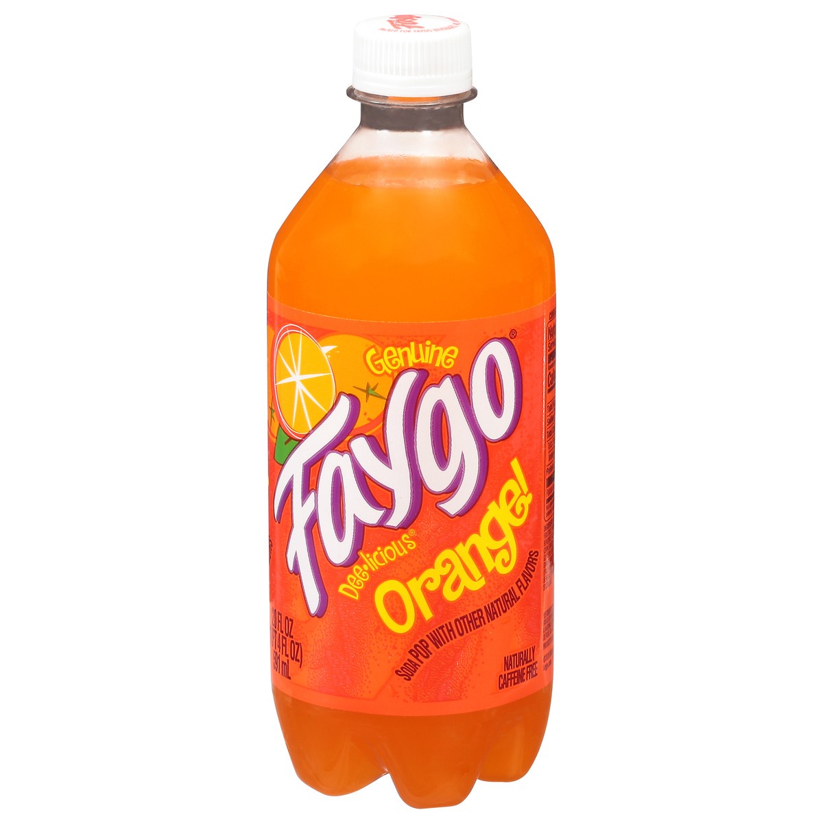 slide 3 of 9, Faygo Orange Soda 20 fl oz, 20 fl oz