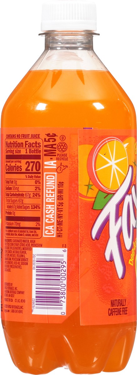 slide 7 of 9, Faygo Orange Soda 20 fl oz, 20 fl oz