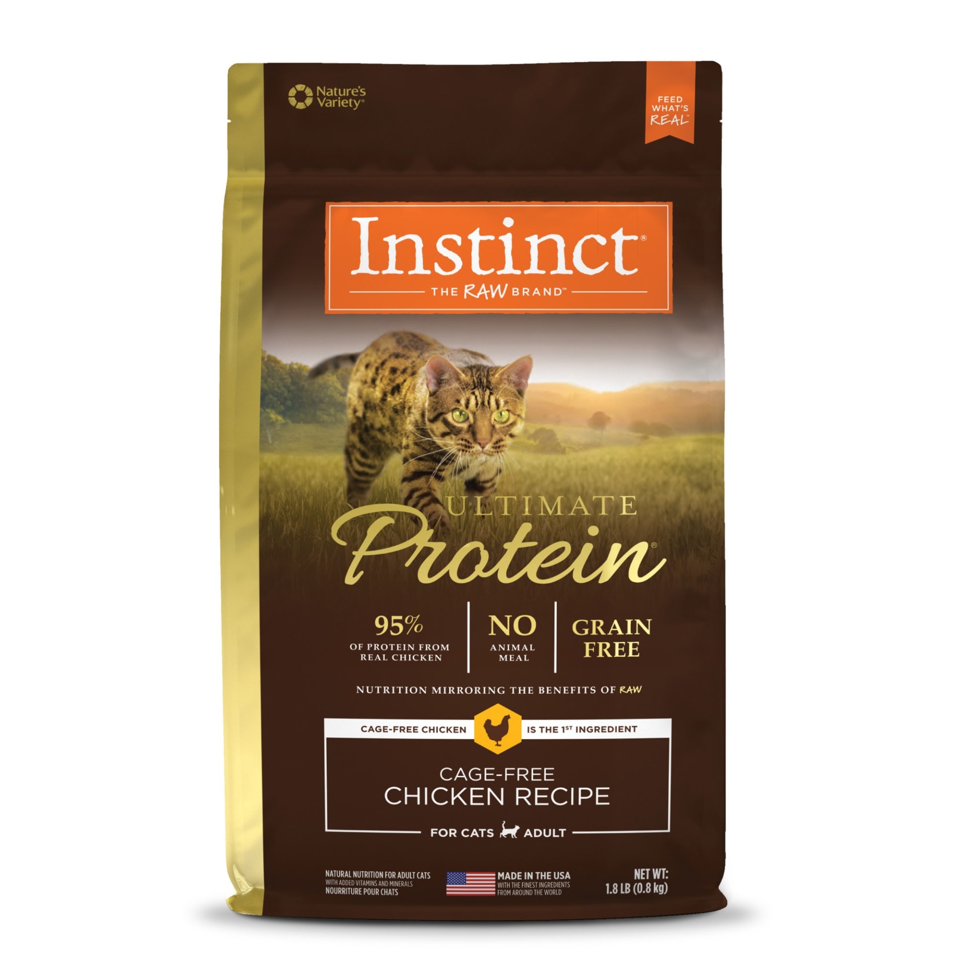 slide 1 of 1, Nature's Variety Instinct Ultimate Protein Grain Free Cage Free Chicken Recipe Natural Dry Cat Food by Nature's Variety, 1.8 lb